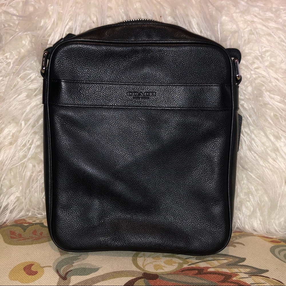 Authentic Coach Black Leather Crossbody Bag